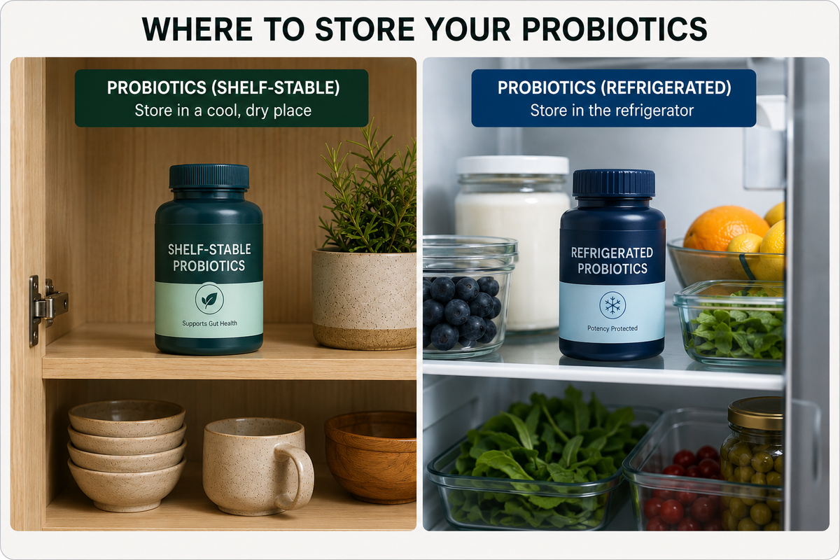 Shelf Stable vs Refrigerated Probiotics: What to Know for Gut Health